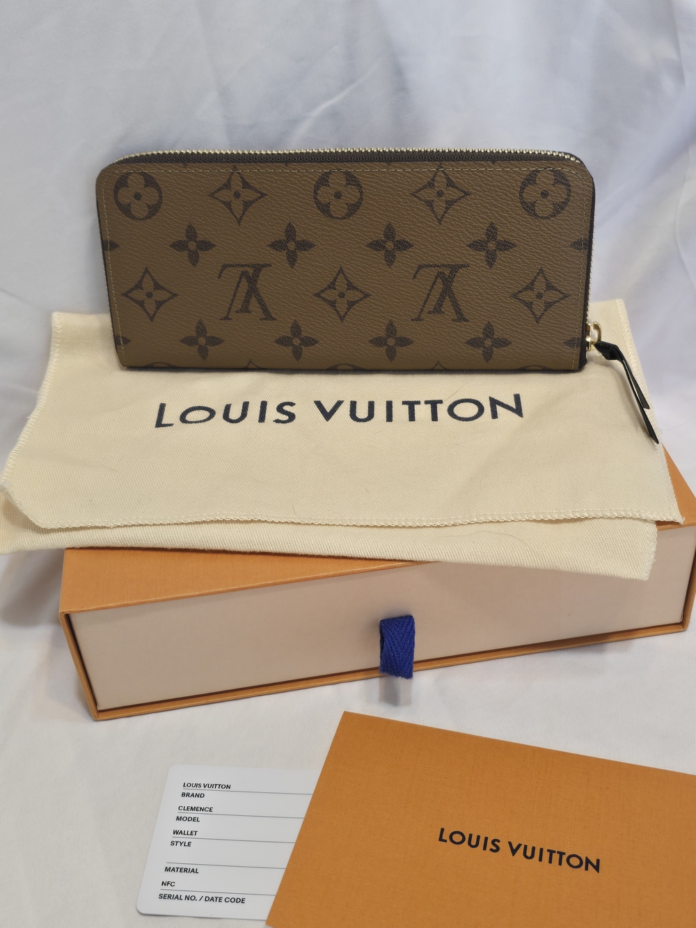 Louis Vuitton Monogram Reverse Clemence Zip Wallet 🤎 NFC Microchipped